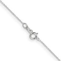 14k White Gold .6mm D/C Round Open Link Cable Chain-PEN145-16