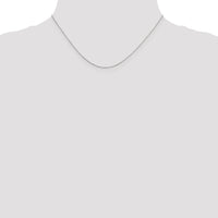 14k White Gold .6mm D/C Round Open Link Cable Chain-PEN145-16