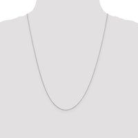 14k White Gold .6mm D/C Round Open Link Cable Chain-PEN145-24