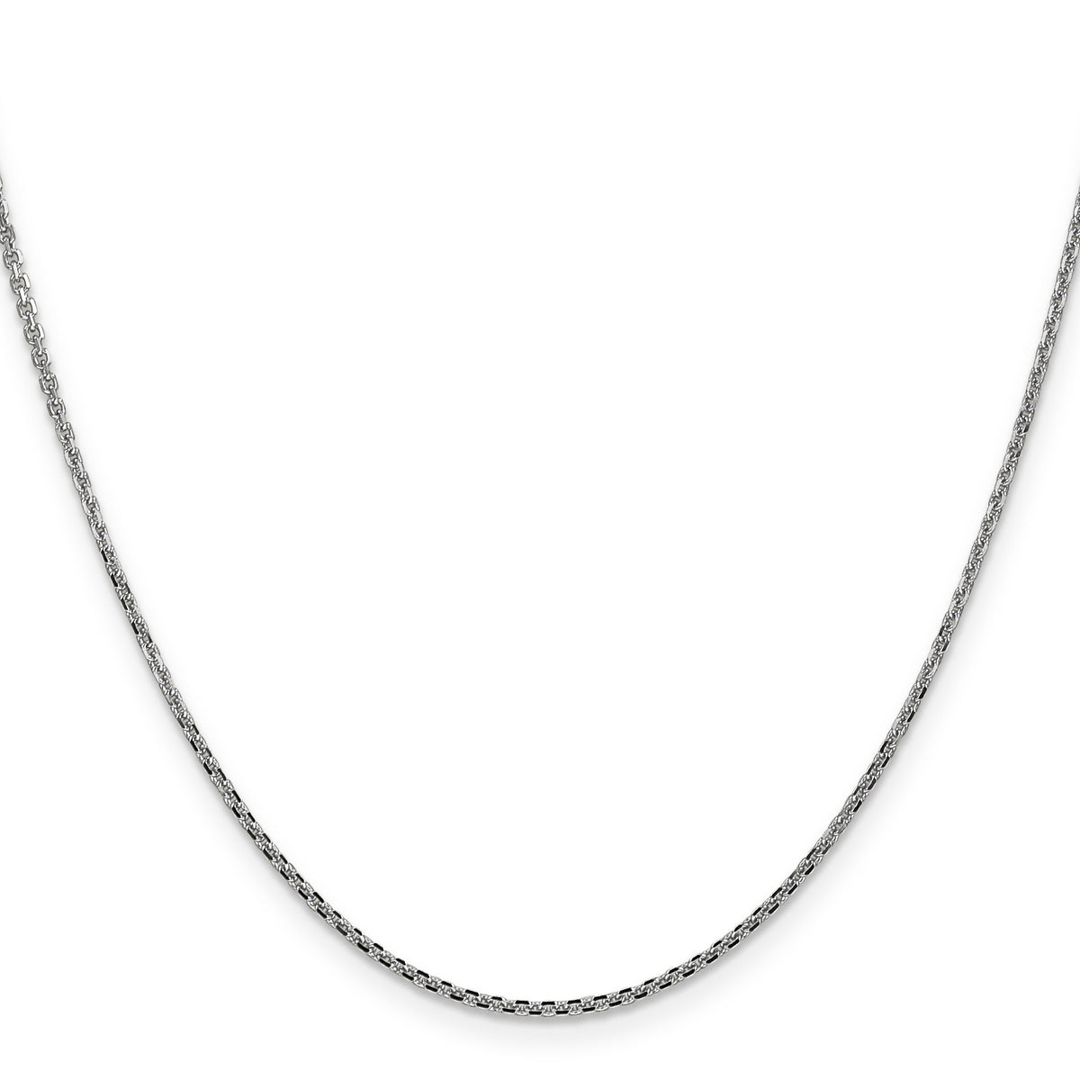 14k White Gold 1.45mm D/C Cable Chain-PEN146-14