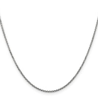 14k White Gold 1.45mm D/C Cable Chain-PEN146-18