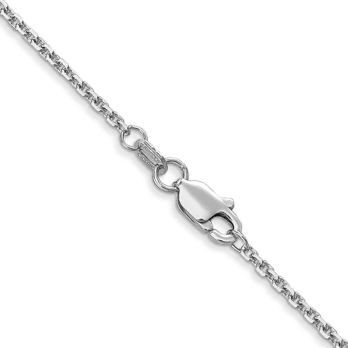 14k White Gold 1.45mm D/C Cable Chain-PEN146-14