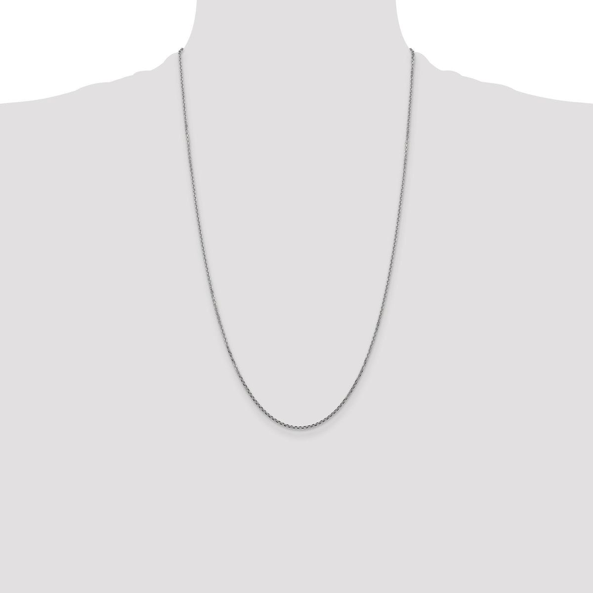 14k White Gold 1.45mm D/C Cable Chain-PEN146-26