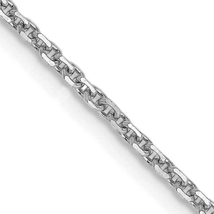 14k White Gold 1.45mm D/C Cable Chain-PEN146-16