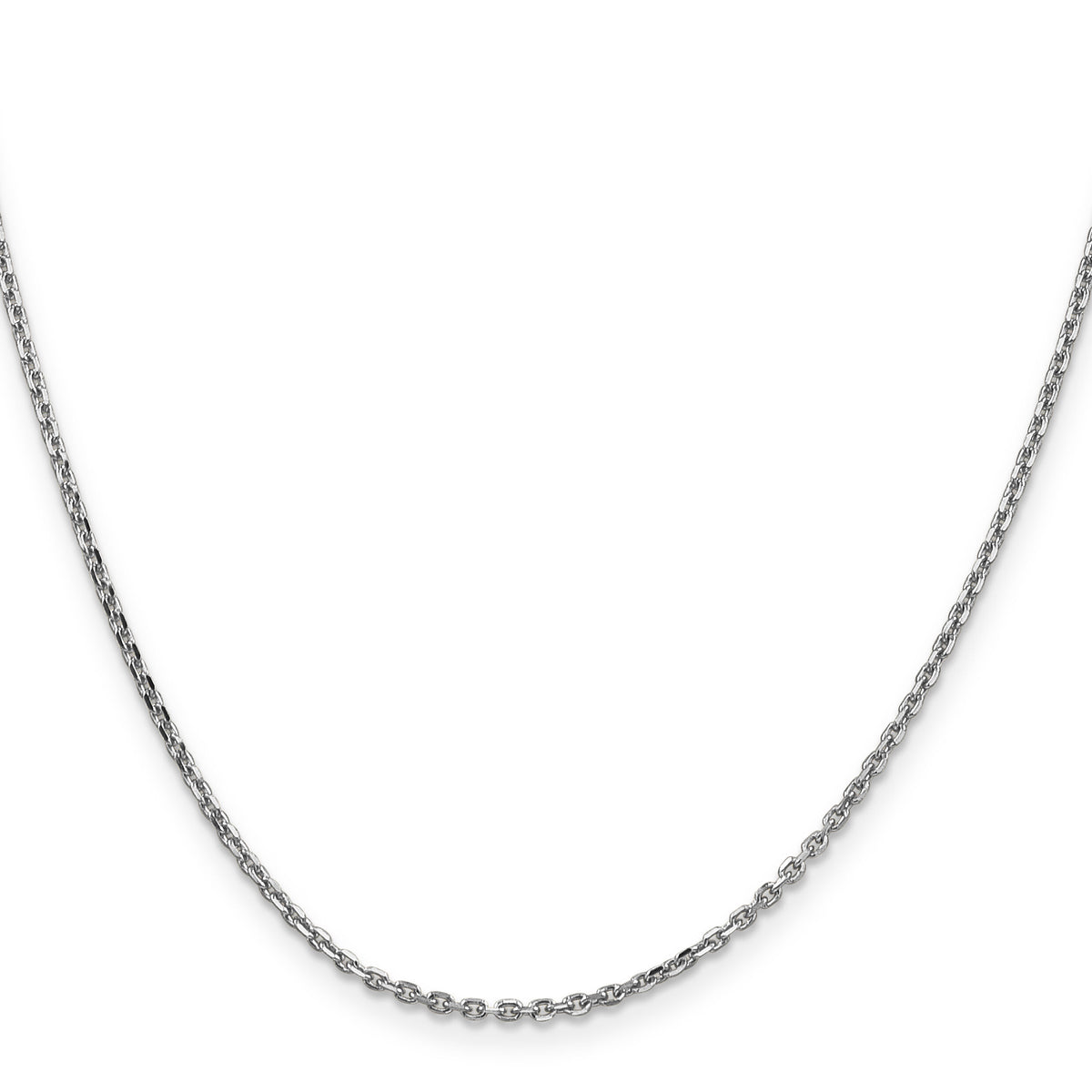 14k White Gold 1.65mm D/C Cable Chain-PEN149-16