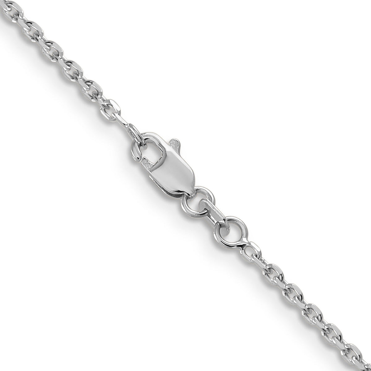 14k White Gold 1.65mm D/C Cable Chain-PEN149-30