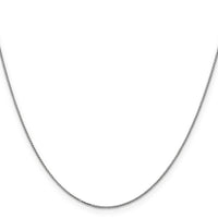 14k White Gold .85mm D/C Spiga with Spring Ring Clasp Chain-PEN152-18