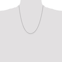14k White Gold .85mm D/C Spiga with Spring Ring Clasp Chain-PEN152-22