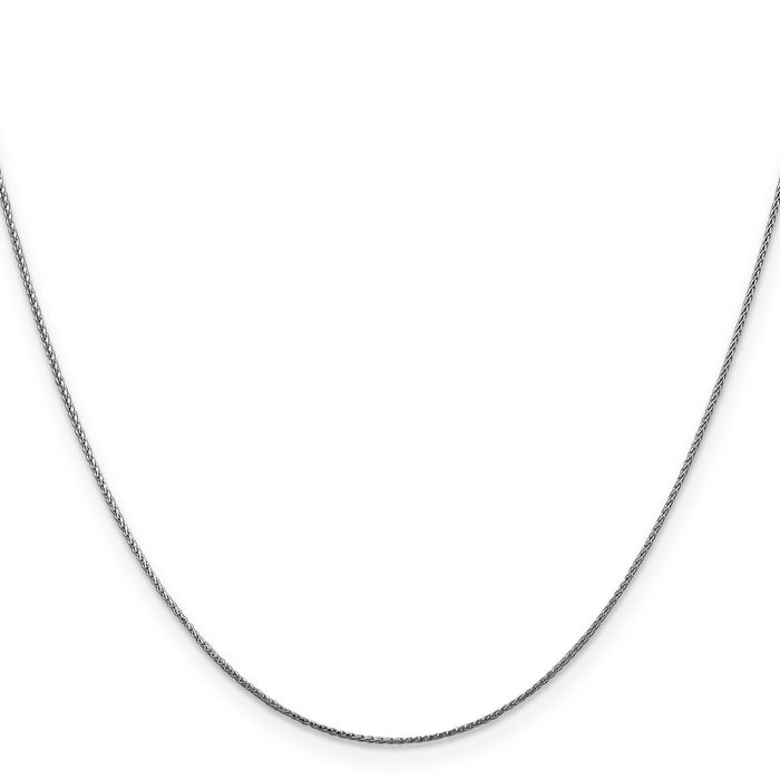 14k White Gold .85mm D/C Spiga with Lobster Clasp Chain-PEN153-26