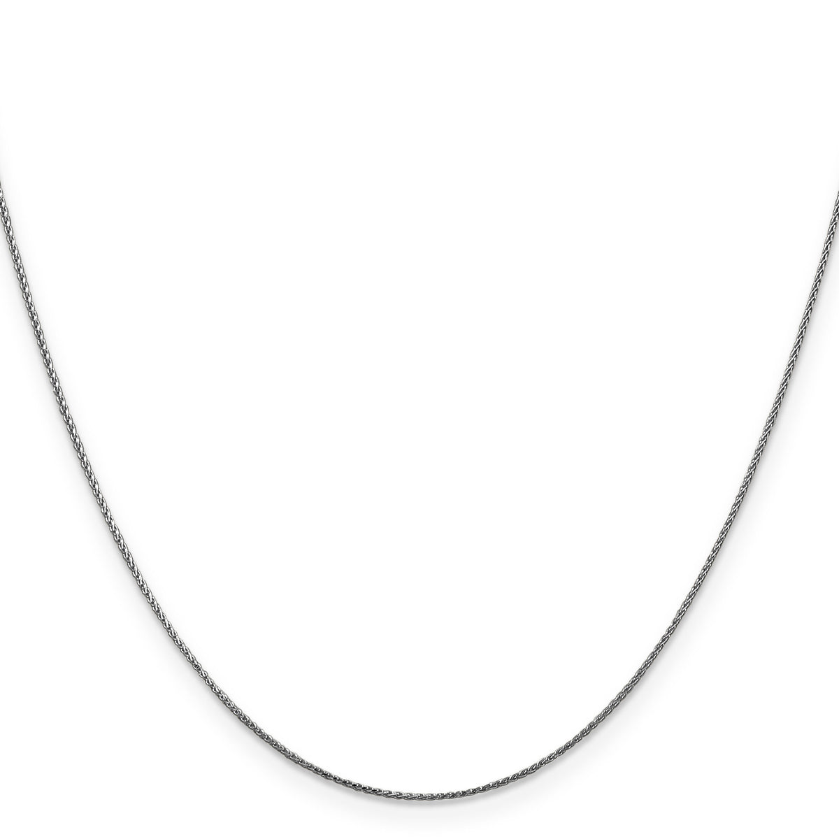 14k White Gold .85mm D/C Spiga with Lobster Clasp Chain-PEN153-30