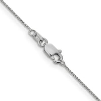 14k White Gold .85mm D/C Spiga with Lobster Clasp Chain-PEN153-30