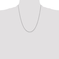 14k White Gold .85mm D/C Spiga with Lobster Clasp Chain-PEN153-22