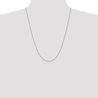 14k White Gold .85mm D/C Spiga with Lobster Clasp Chain-PEN153-24