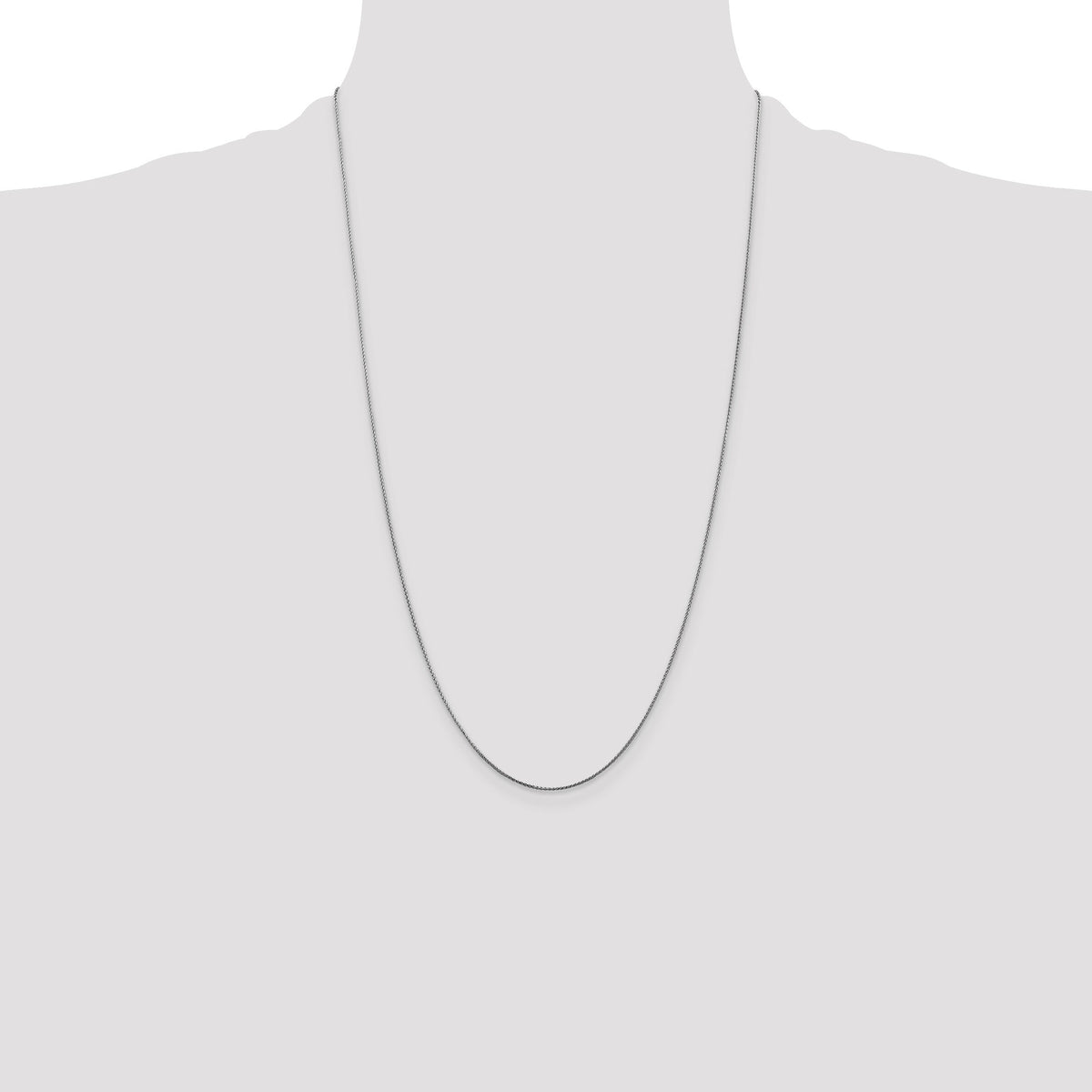 14k White Gold .85mm D/C Spiga with Lobster Clasp Chain-PEN153-26