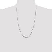 14k White Gold .85mm D/C Spiga with Lobster Clasp Chain-PEN153-26