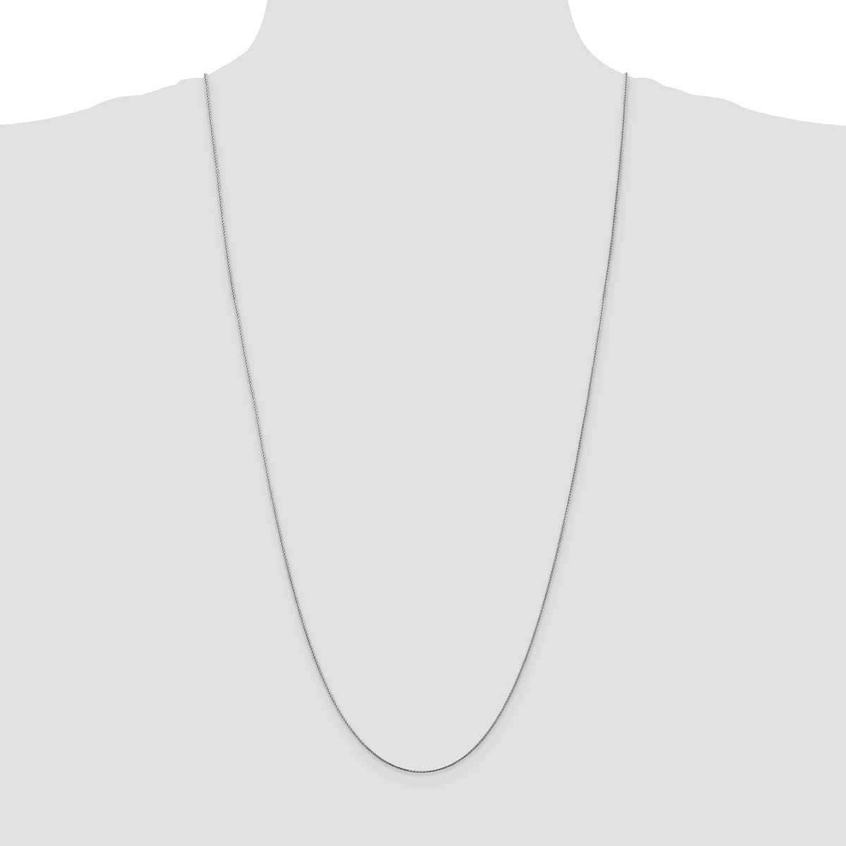 14k White Gold .85mm D/C Spiga with Lobster Clasp Chain-PEN153-30