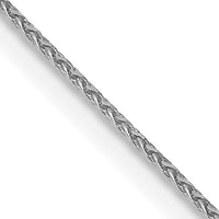 14k White Gold .85mm D/C Spiga with Lobster Clasp Chain-PEN153-16