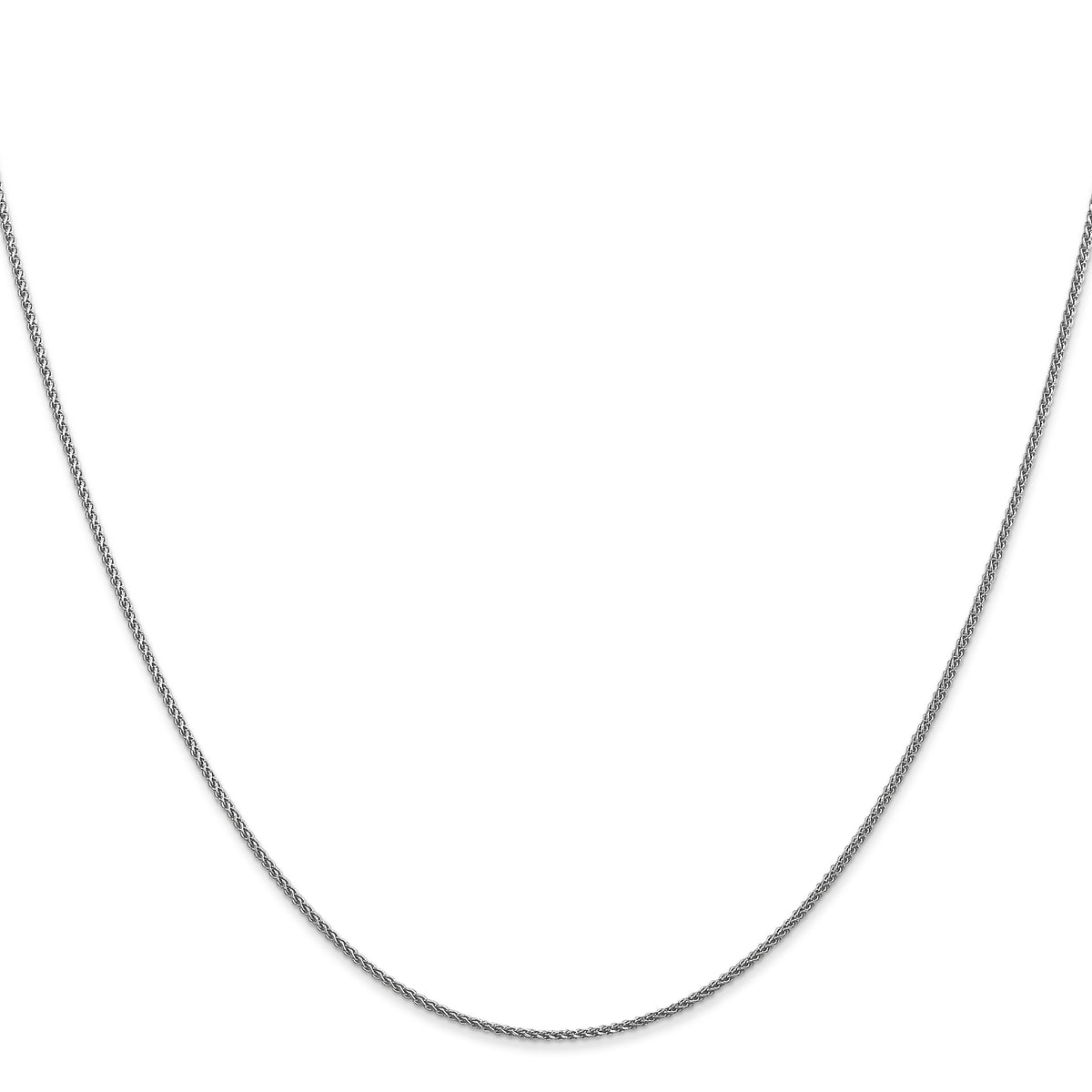 14k White Gold 1.05mm D/C Spiga with Lobster Clasp Chain-PEN154-22