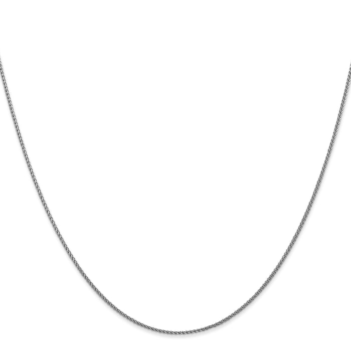 14k White Gold 1.05mm D/C Spiga with Lobster Clasp Chain-PEN154-20