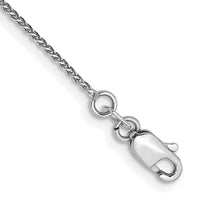 14k White Gold 1.05mm Spiga Diamond-cut Pendant Chain Anklet-PEN154-10