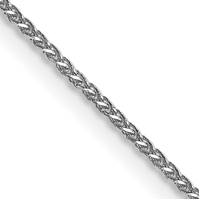 14k White Gold 1.05mm D/C Spiga with Lobster Clasp Chain-PEN154-22