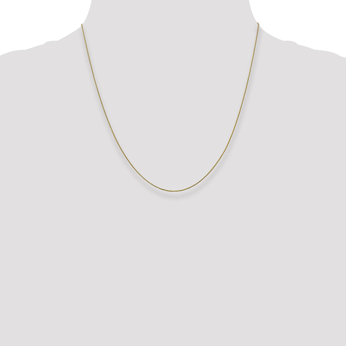14k .85mm D/C Spiga with Spring Ring Clasp Chain-PEN156S-20