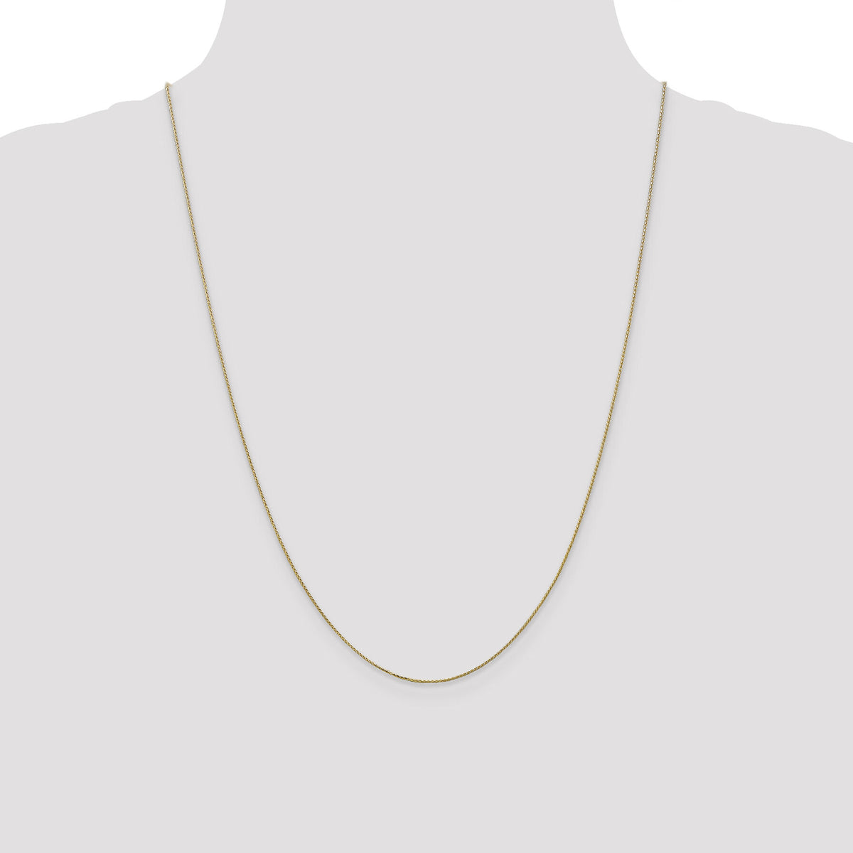 14k .85mm Diamond Cut Spiga with Spring Ring Clasp Chain-PEN156S-24