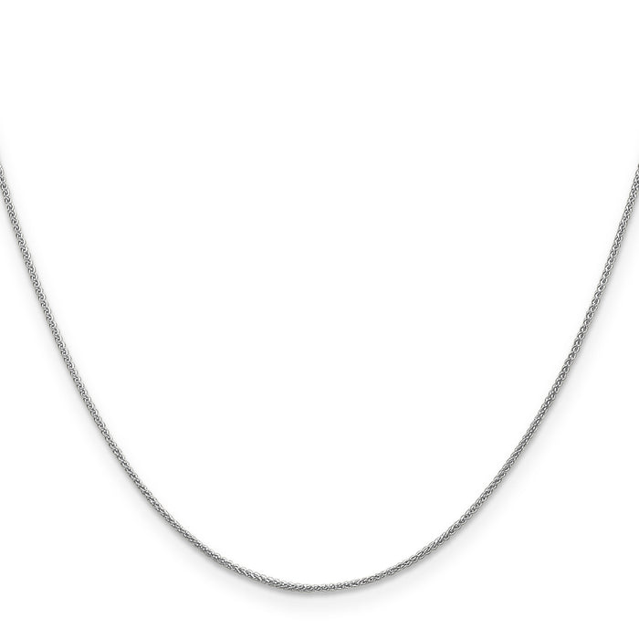 14k White Gold .85mm Spiga with Spring Ring Clasp Chain-PEN158-24