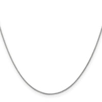 14k White Gold .85mm Spiga with Spring Ring Clasp Chain-PEN158-22