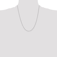 14k White Gold .85mm Spiga with Spring Ring Clasp Chain-PEN158-22