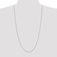 14k White Gold .85mm Spiga with Spring Ring Clasp Chain-PEN158-30