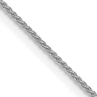 14k White Gold .85mm Spiga with Spring Ring Clasp Chain-PEN158-22