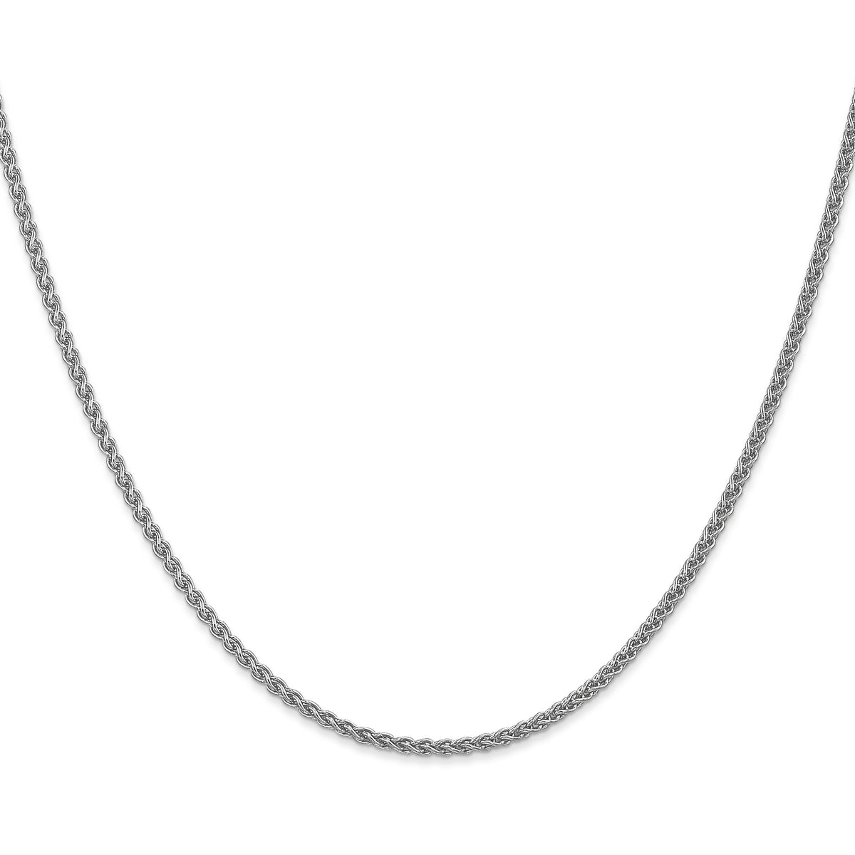 14k White Gold 1.05mm Spiga with Spring Ring Clasp Chain-PEN159-20
