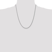 14k White Gold 1.05mm Spiga with Spring Ring Clasp Chain-PEN159-22