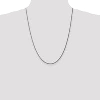 14k White Gold 1.05mm Spiga with Spring Ring Clasp Chain-PEN159-24