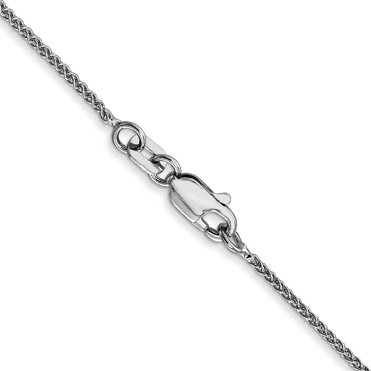 14k White Gold 1.05mm Spiga with Lobster Clasp Chain-PEN159L-30