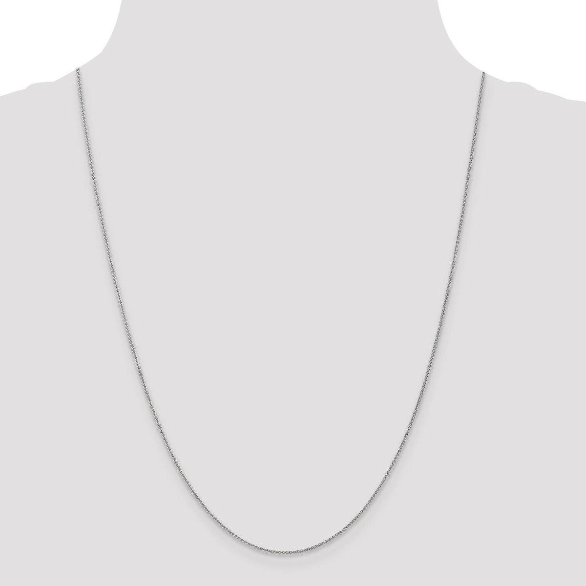 14k White Gold 1.05mm Spiga with Lobster Clasp Chain-PEN159L-24