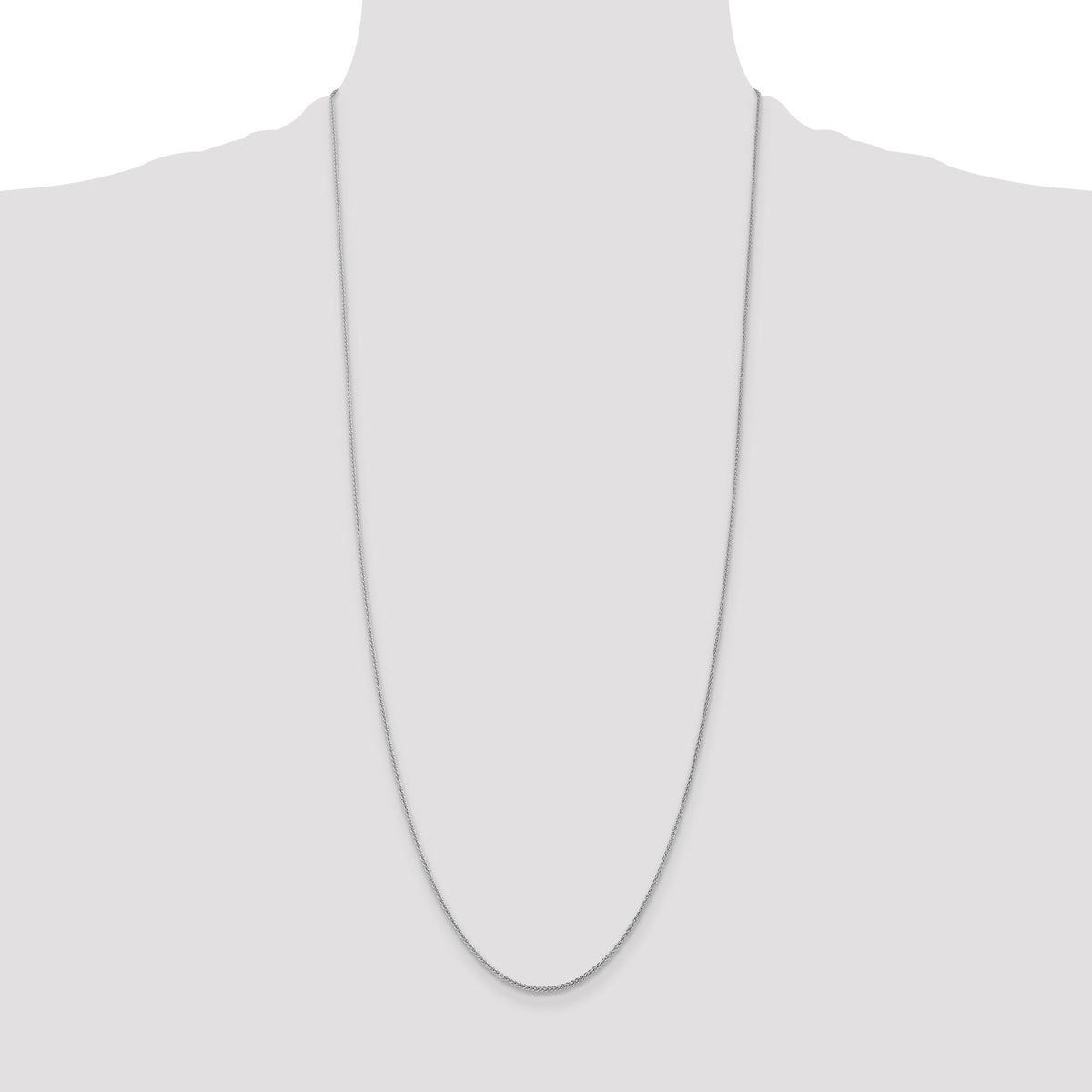 14k White Gold 1.05mm Spiga with Lobster Clasp Chain-PEN159L-30