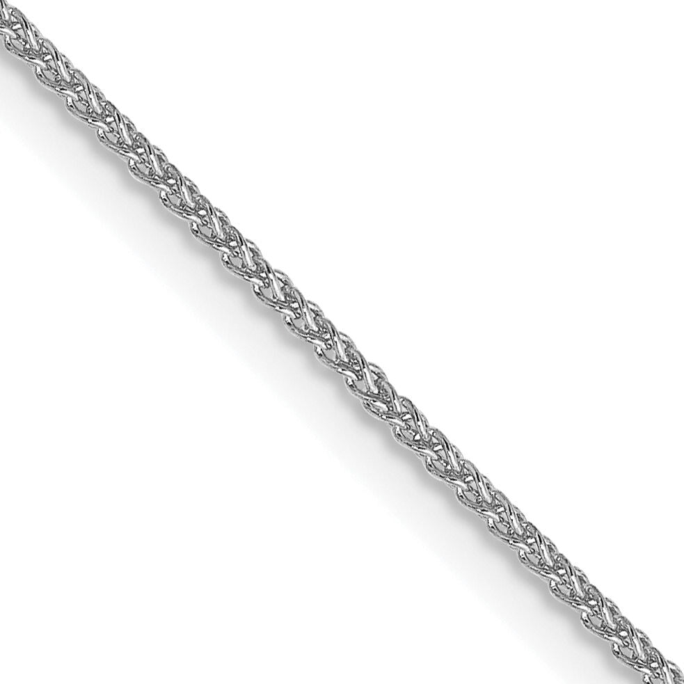 14k White Gold 1.05mm Spiga with Spring Ring Clasp Chain-PEN159-20