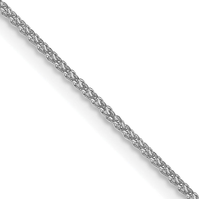 14k White Gold 1.05mm Spiga with Spring Ring Clasp Chain-PEN159-22