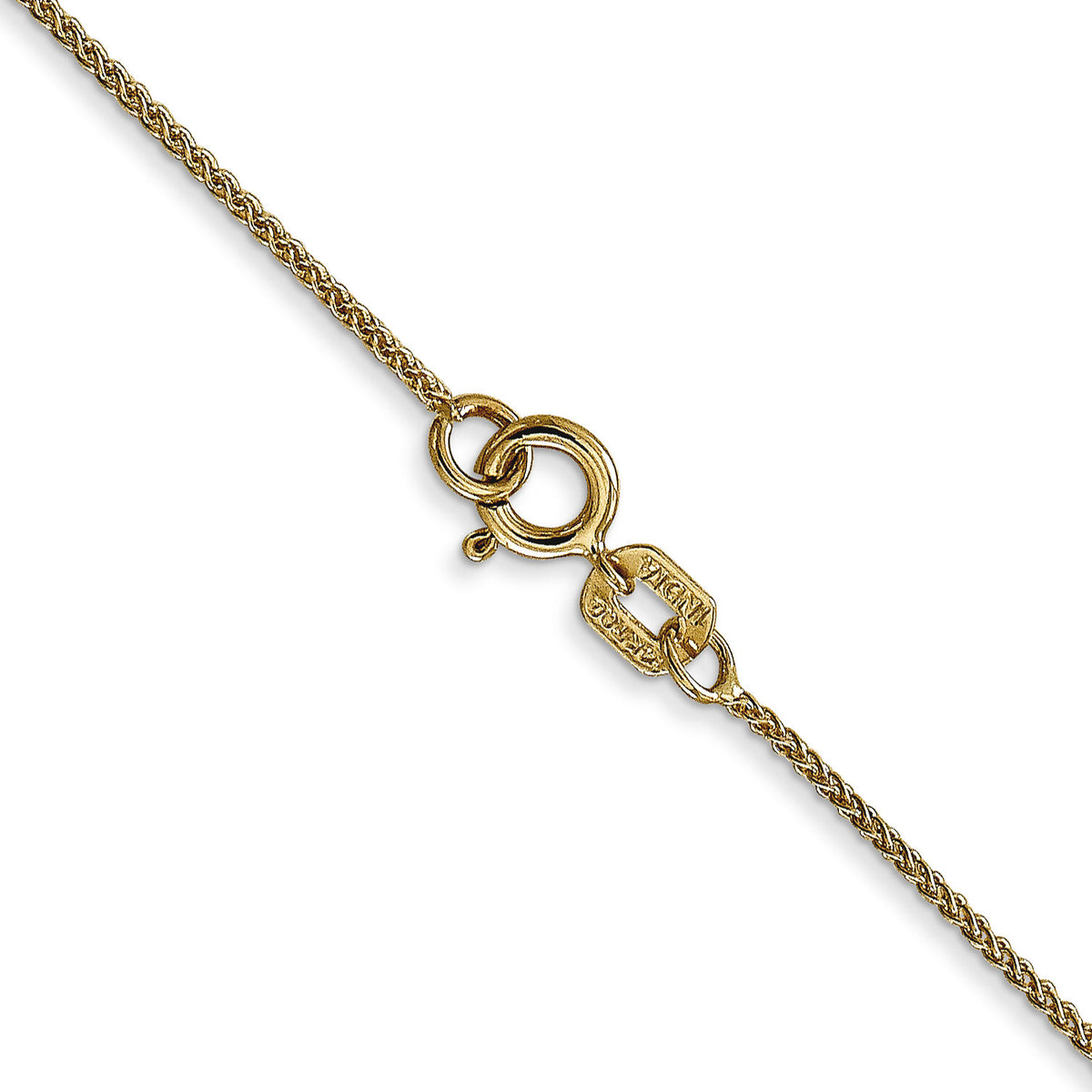 14k .85mm Spiga with Spring Ring Clasp Chain-PEN160-30