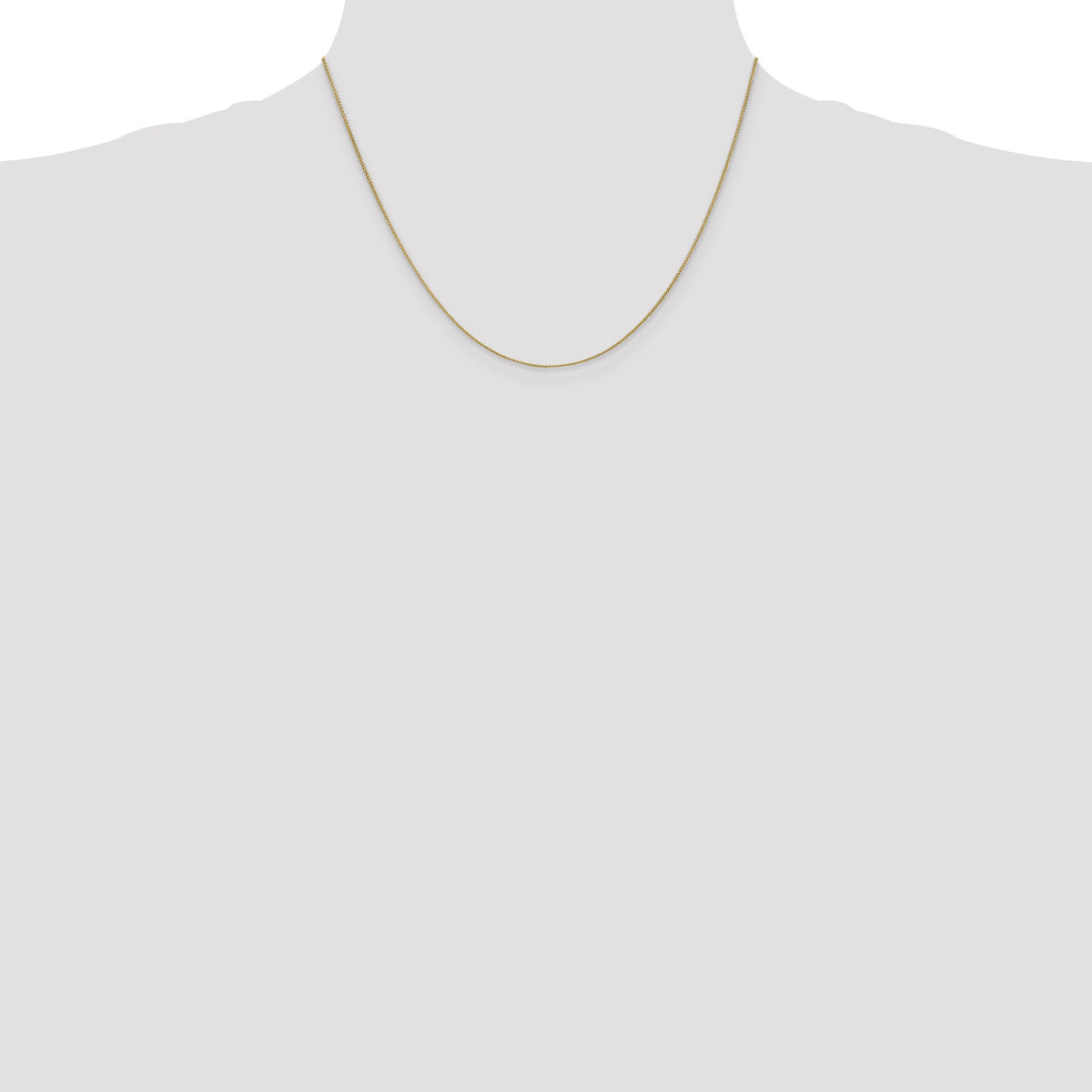 14k .85mm Spiga with Spring Ring Clasp Chain-PEN160-18