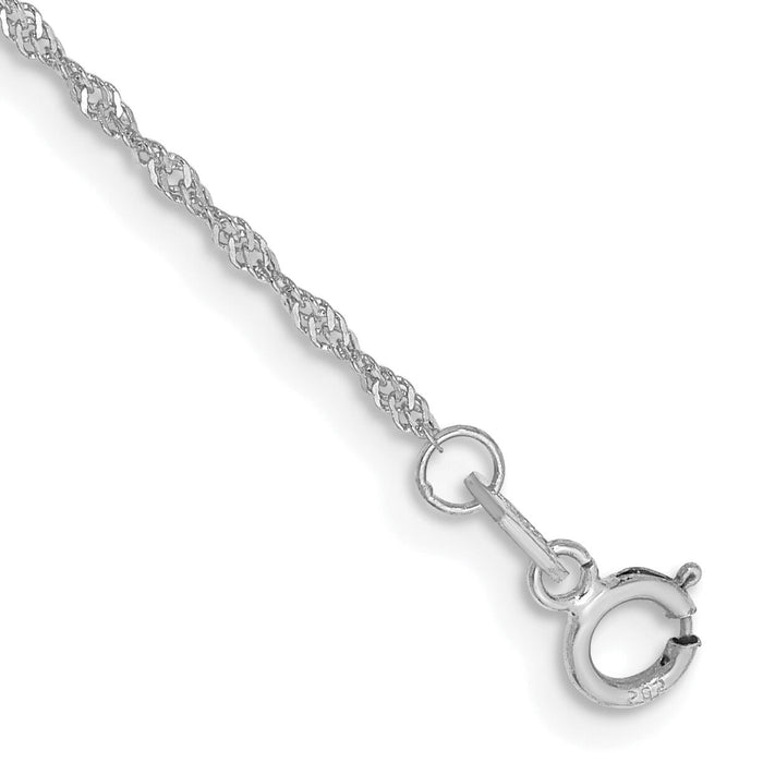 14k WG 1.1mm Singapore Chain-PEN167-5.5
