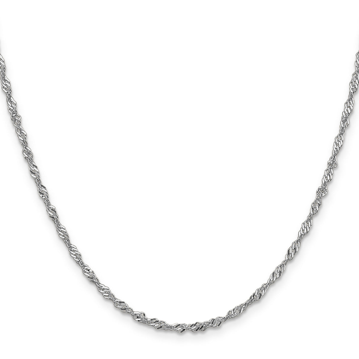 14k WG 2.0mm Singapore Chain-PEN169-18