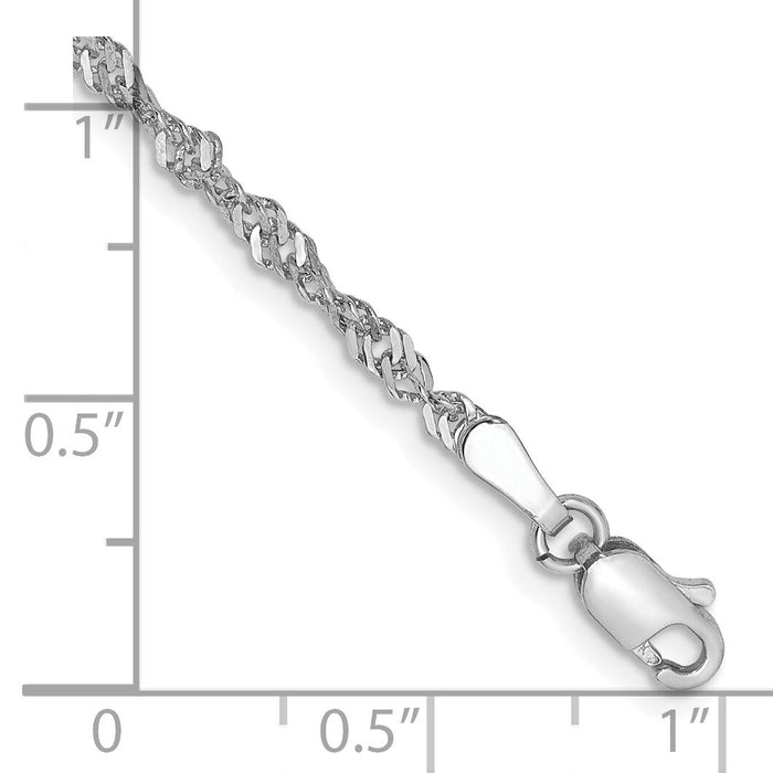 14k WG 2.0mm Singapore Chain-PEN169-7