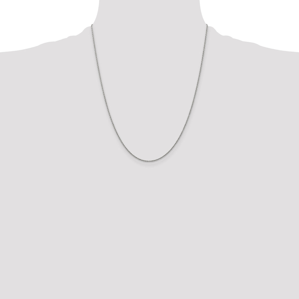 14k WG 1.1mm Baby Rope Chain-PEN171-22