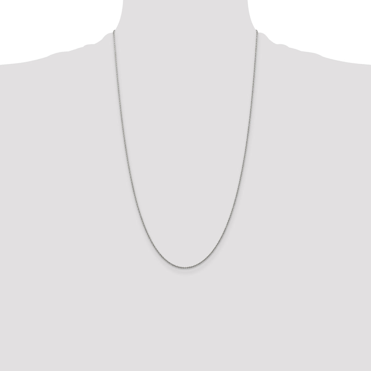 14k WG 1.1mm Baby Rope Chain-PEN171-26