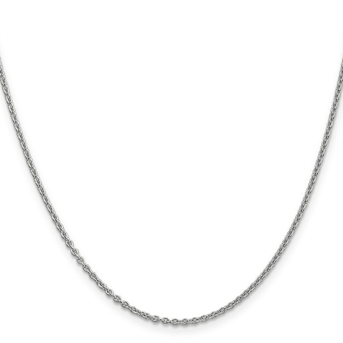 14k White Gold 1.8mm Forzantine Cable Chain-PEN188-22