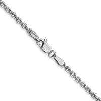 14k White Gold 2.2mm Forzantine Cable Chain-PEN189-24