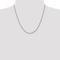 14k White Gold 2.2mm Forzantine Cable Chain-PEN189-20